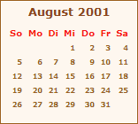 Ereignisse August 2001