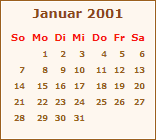 Ereignisse Januar 2001