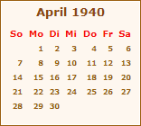 Ereignisse April 1940