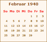 Ereignisse Februar 1940