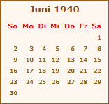 Ereignisse Juni 1940