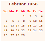 Ereignisse Februar 1956
