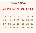 Ereignisse Juni 1956
