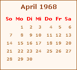 April 1968 Ereignisse
