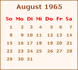 Ereignisse August 1965