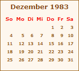Ereignisse Dezember 1983