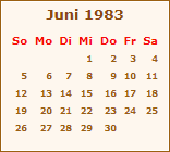 Ereignisse Juni 1983