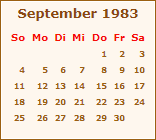 Ereignisse September 1983