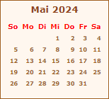 Kalender Mai 2024